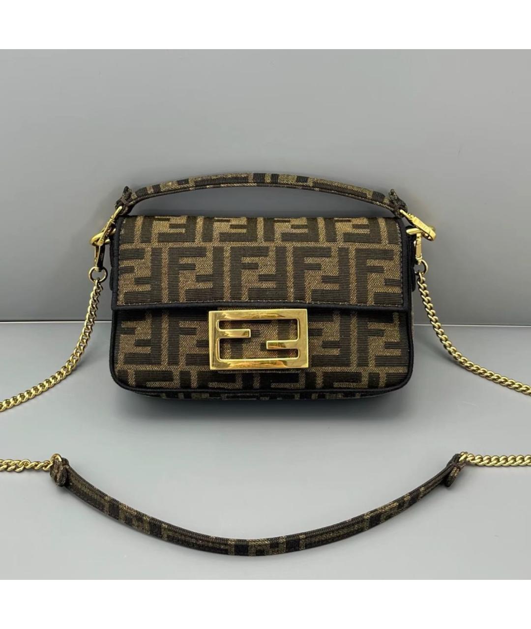 FENDI Коричневая сумка через плечо, фото 6