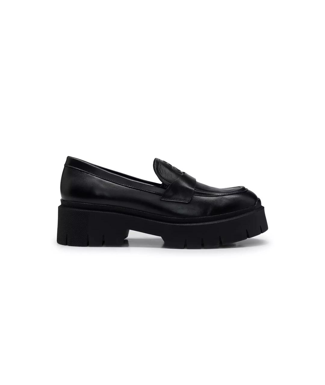 HUGO BOSS Черные кожаные лоферы, фото 1
