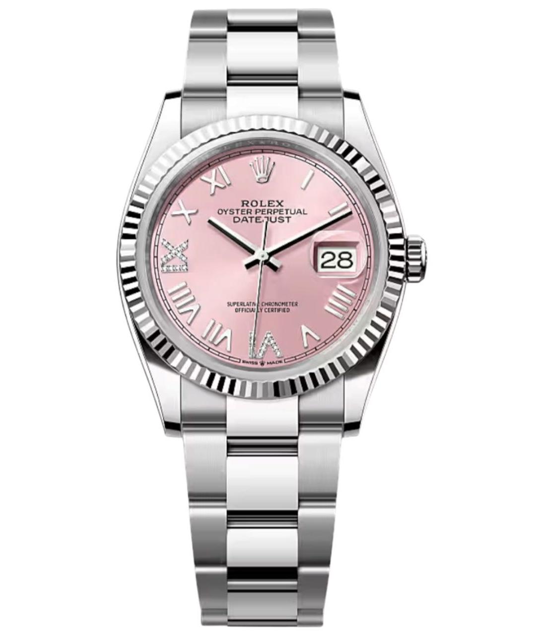 ROLEX Розовые часы из белого золота, фото 1