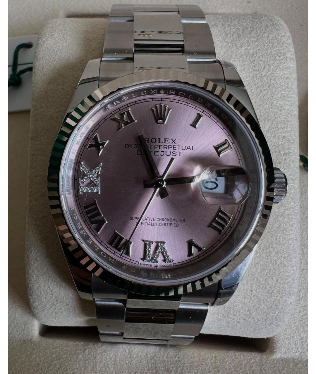 ROLEX Розовые часы из белого золота, фото 2