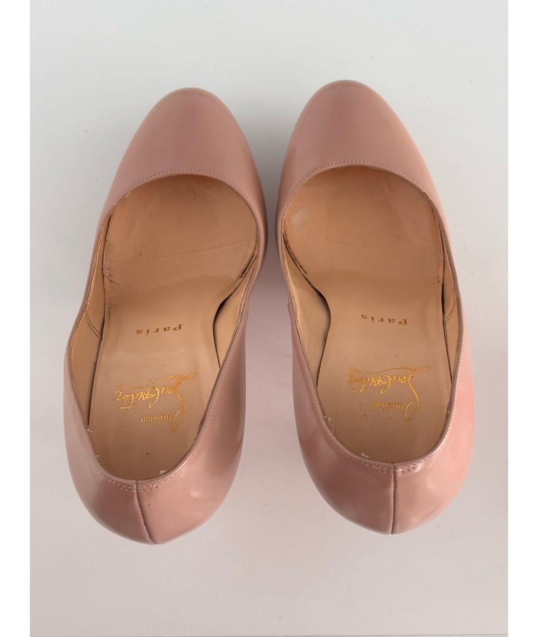 CHRISTIAN LOUBOUTIN Бежевые туфли из искусственной кожи, фото 3
