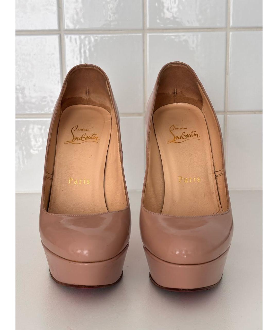 CHRISTIAN LOUBOUTIN Бежевые туфли из искусственной кожи, фото 2