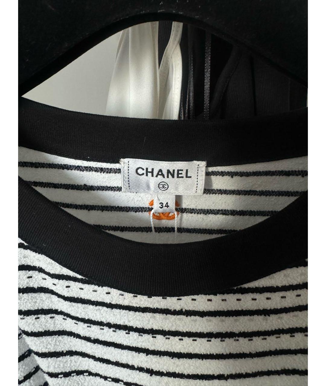CHANEL Белое хлопковое повседневное платье, фото 3