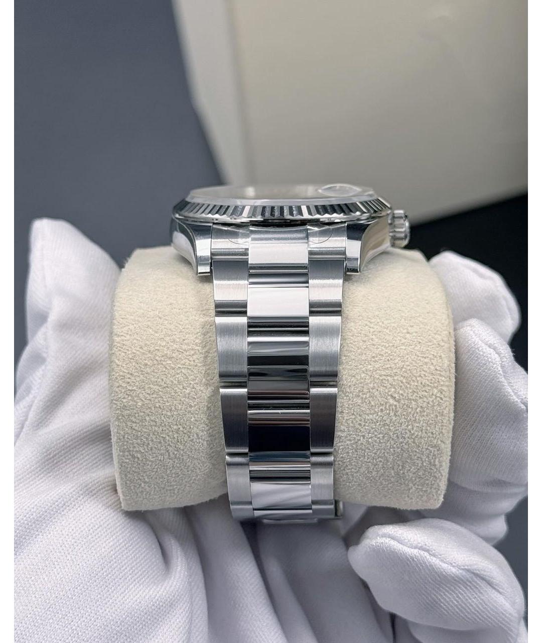 ROLEX Синие часы из белого золота, фото 3