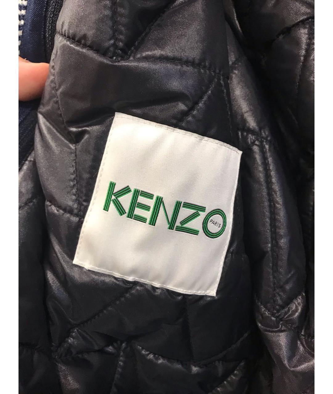 KENZO Темно-синяя полиамидовая парка, фото 5