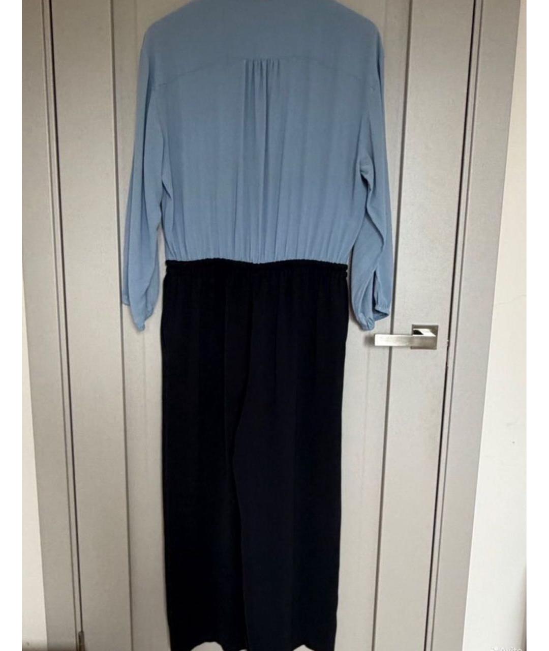 MAX MARA Голубой шелковый комбинезон, фото 2