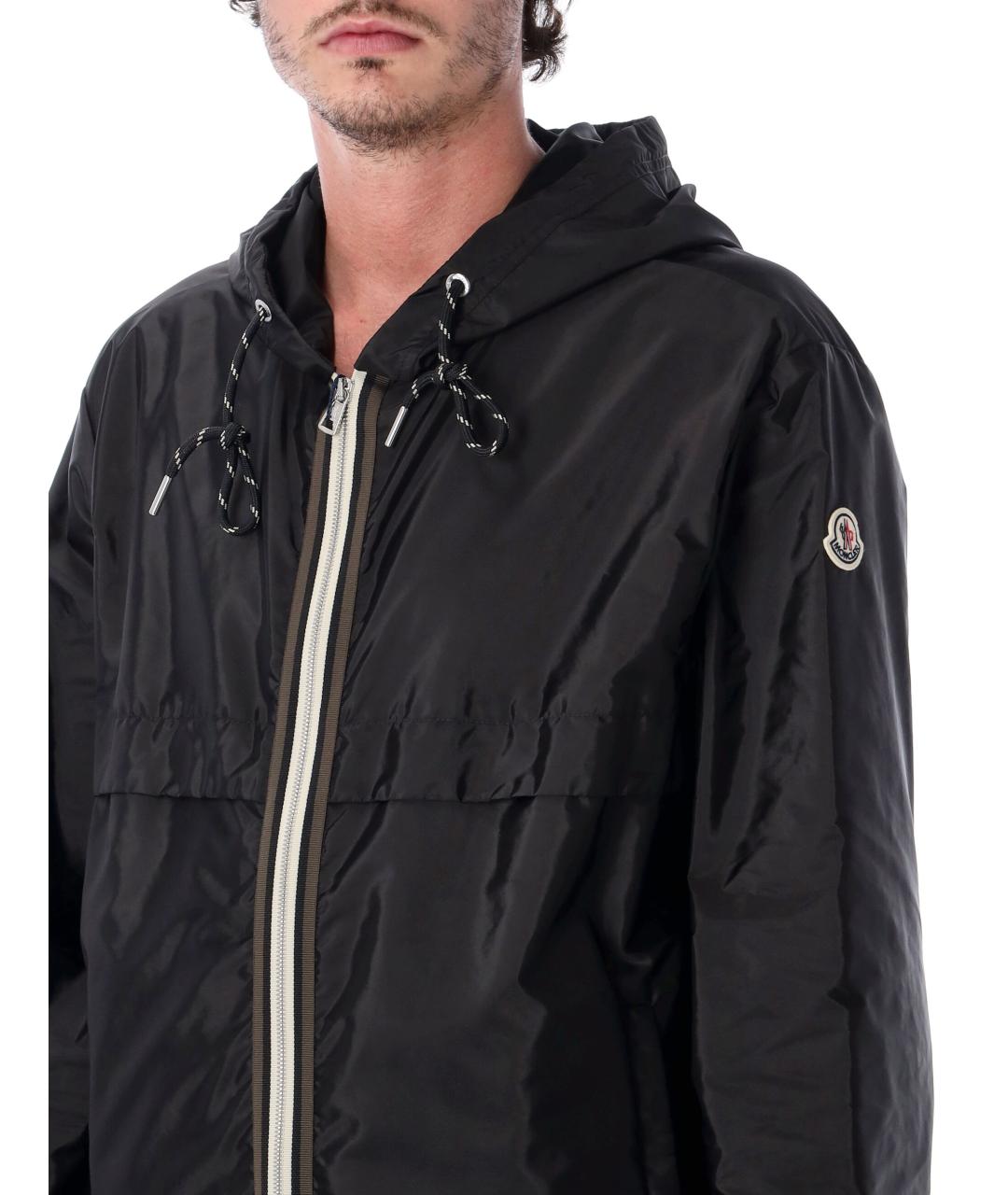 MONCLER Черная полиамидовая куртка, фото 3