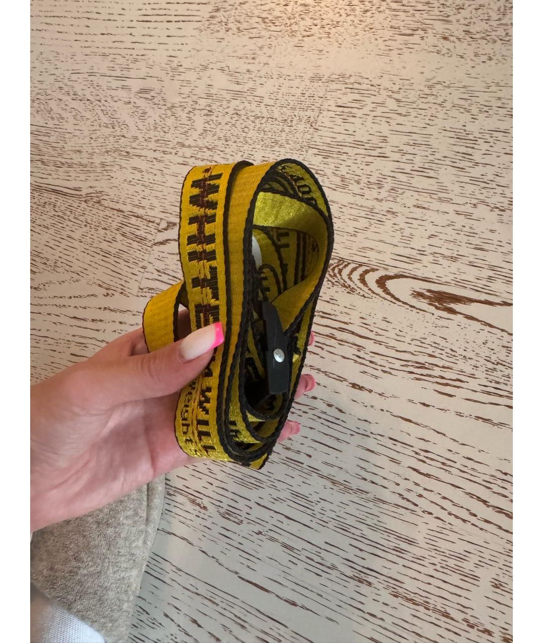 OFF-WHITE Желтый ремень, фото 4
