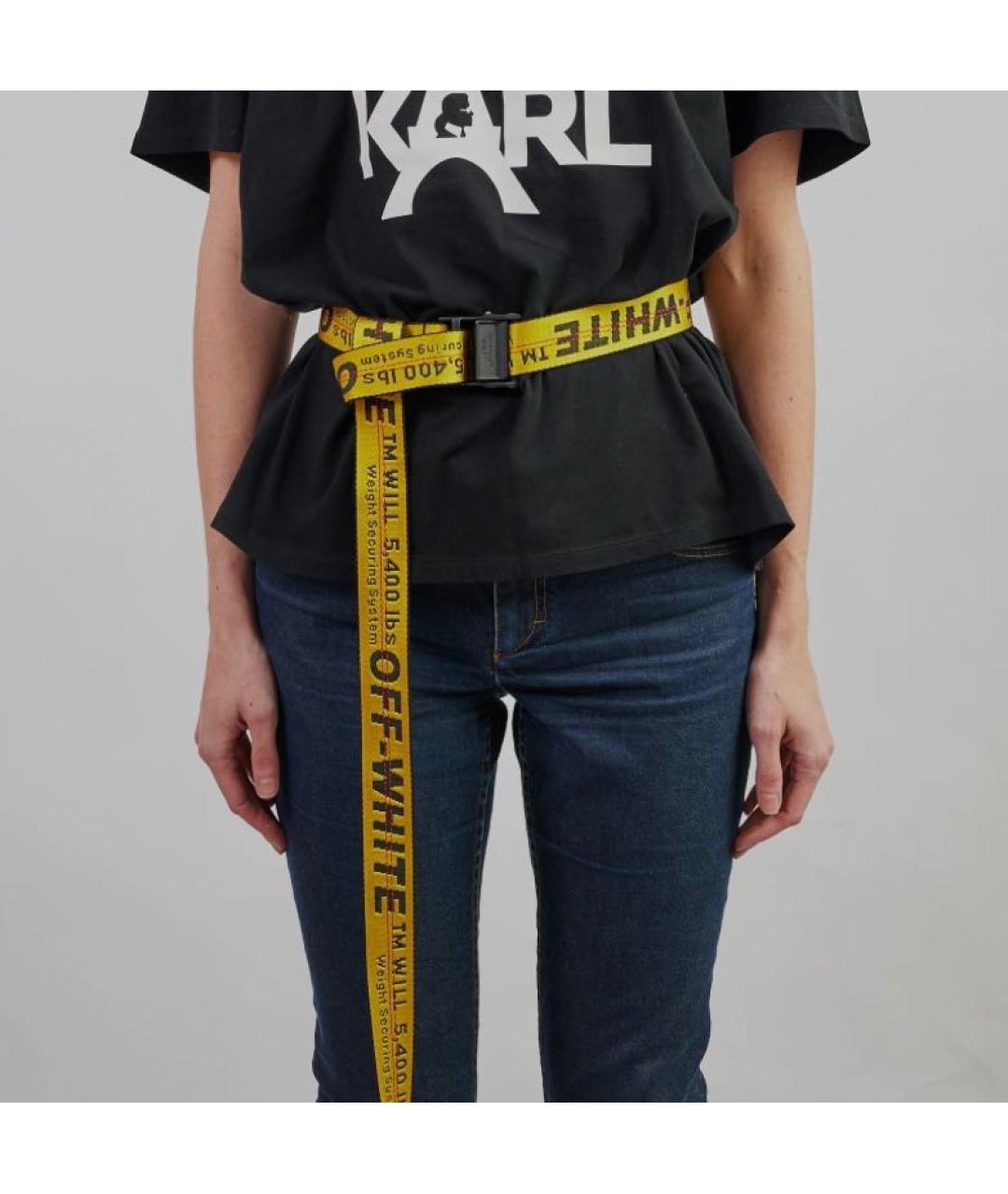 OFF-WHITE Желтый ремень, фото 2