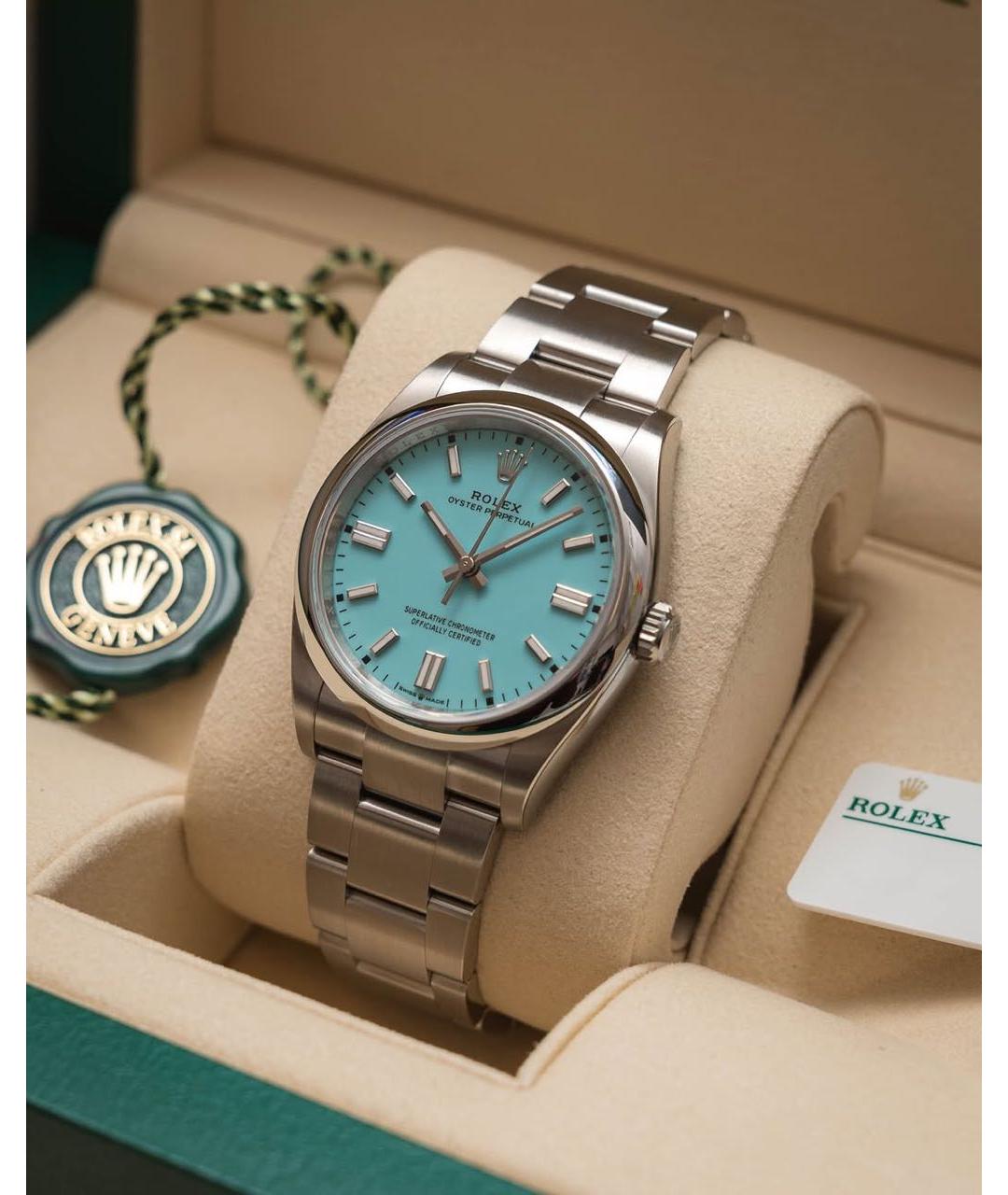 ROLEX Бирюзовые часы, фото 2