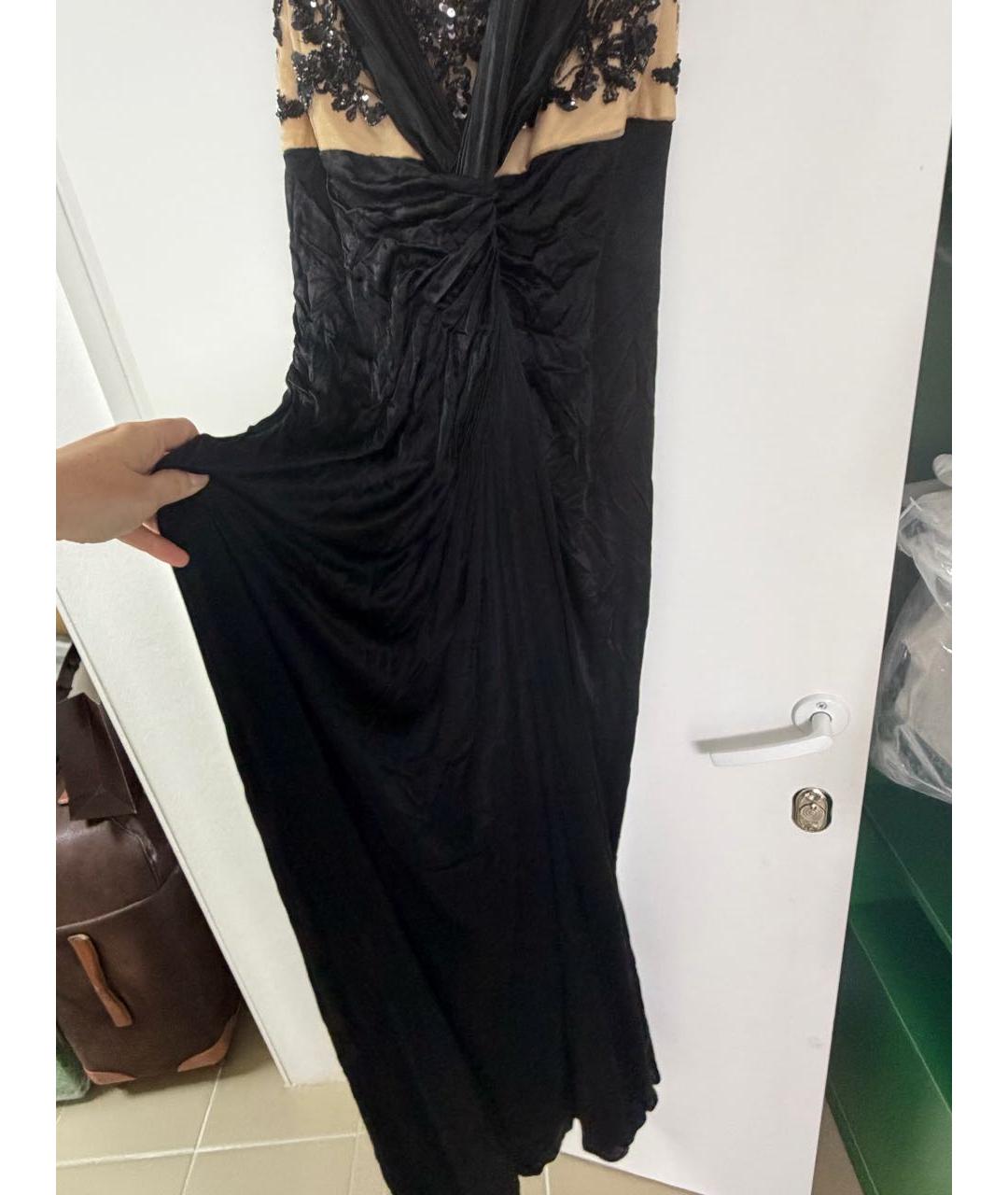 ZUHAIR MURAD Черное шелковое вечернее платье, фото 4