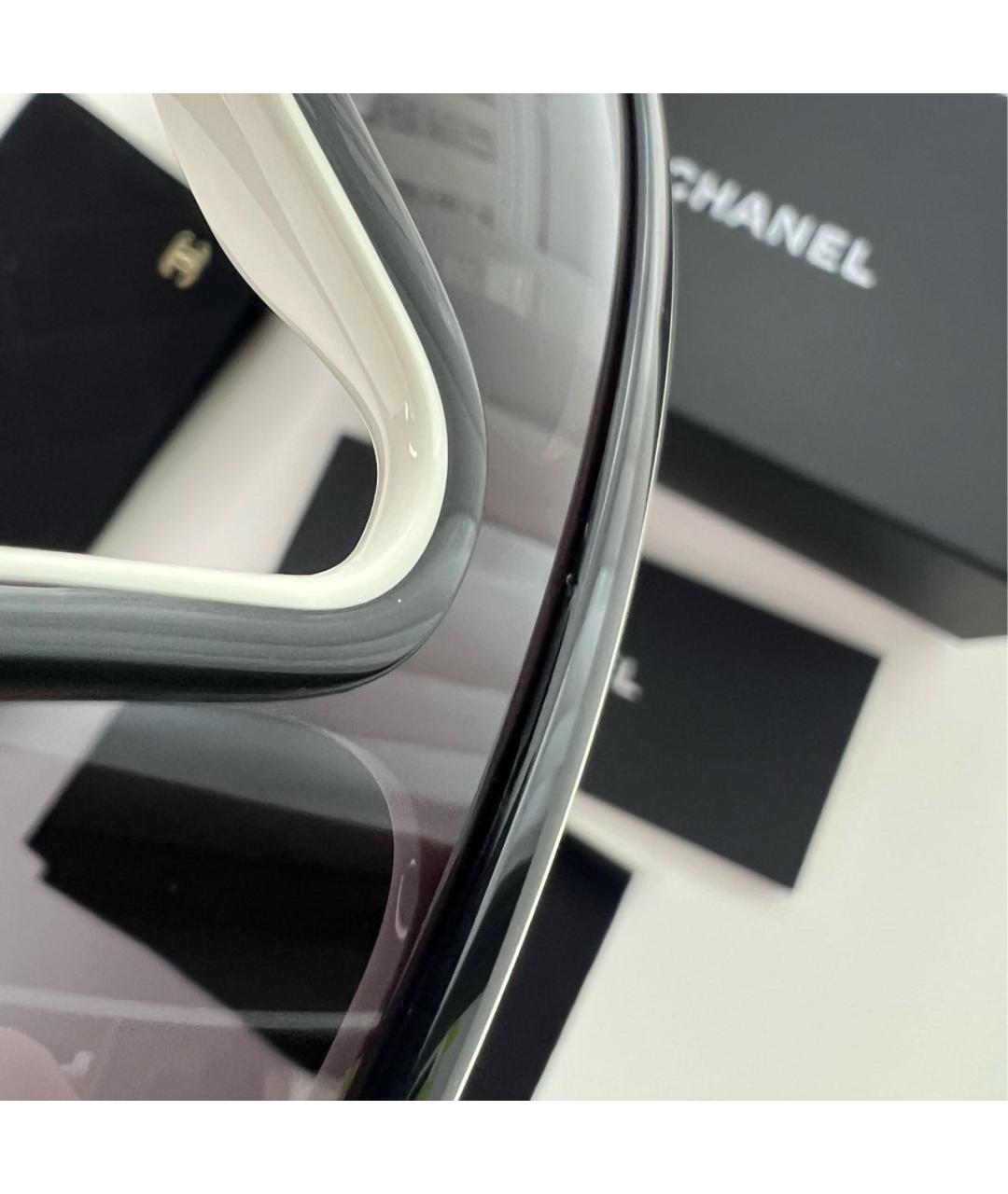 CHANEL Черные пластиковые солнцезащитные очки, фото 8