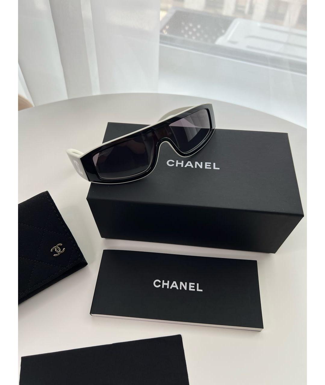 CHANEL Черные пластиковые солнцезащитные очки, фото 7