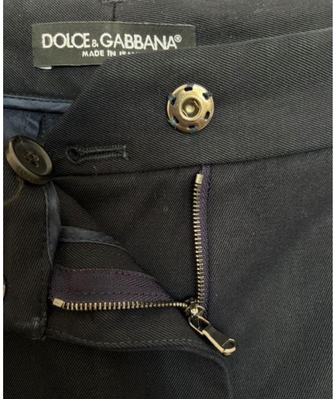 DOLCE&GABBANA Темно-синие шелковые кюлоты, фото 4