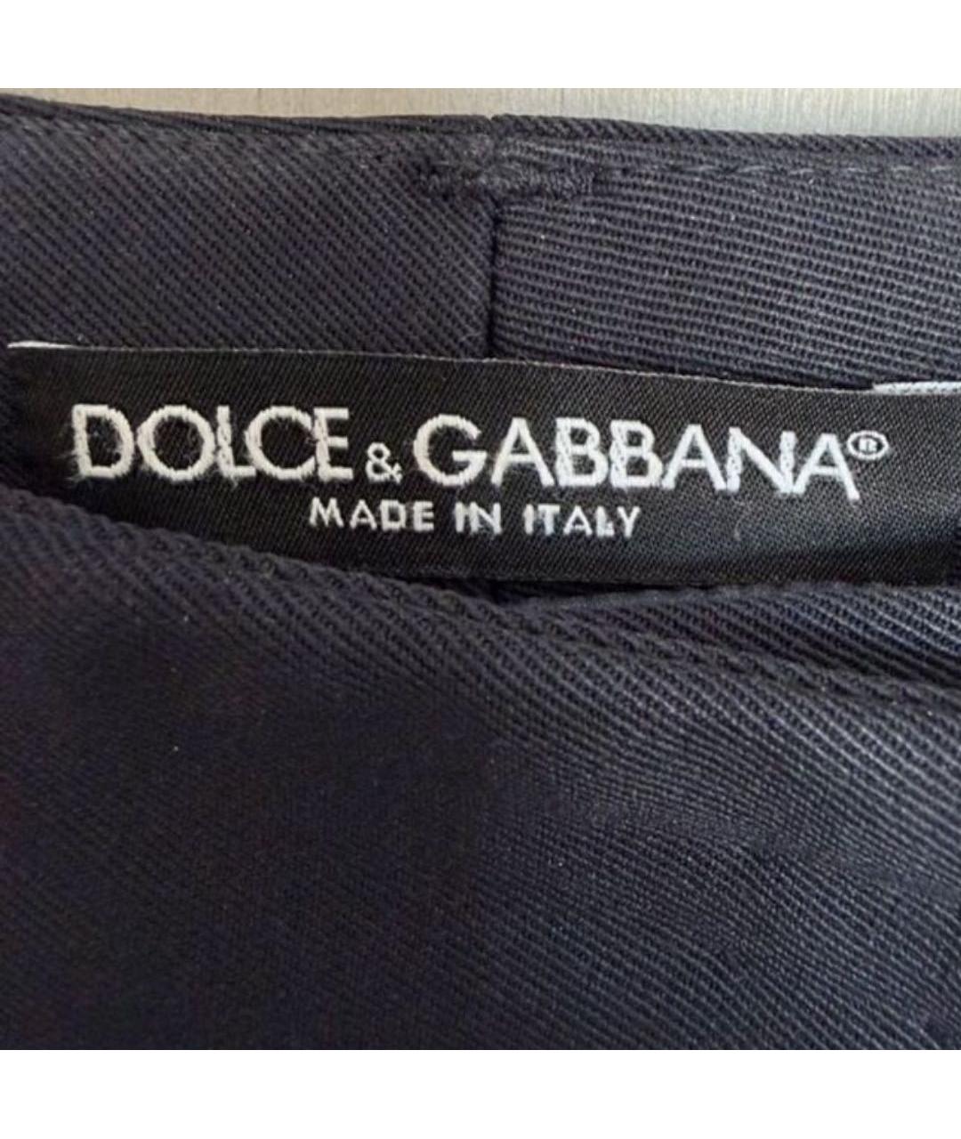 DOLCE&GABBANA Темно-синие шелковые кюлоты, фото 3