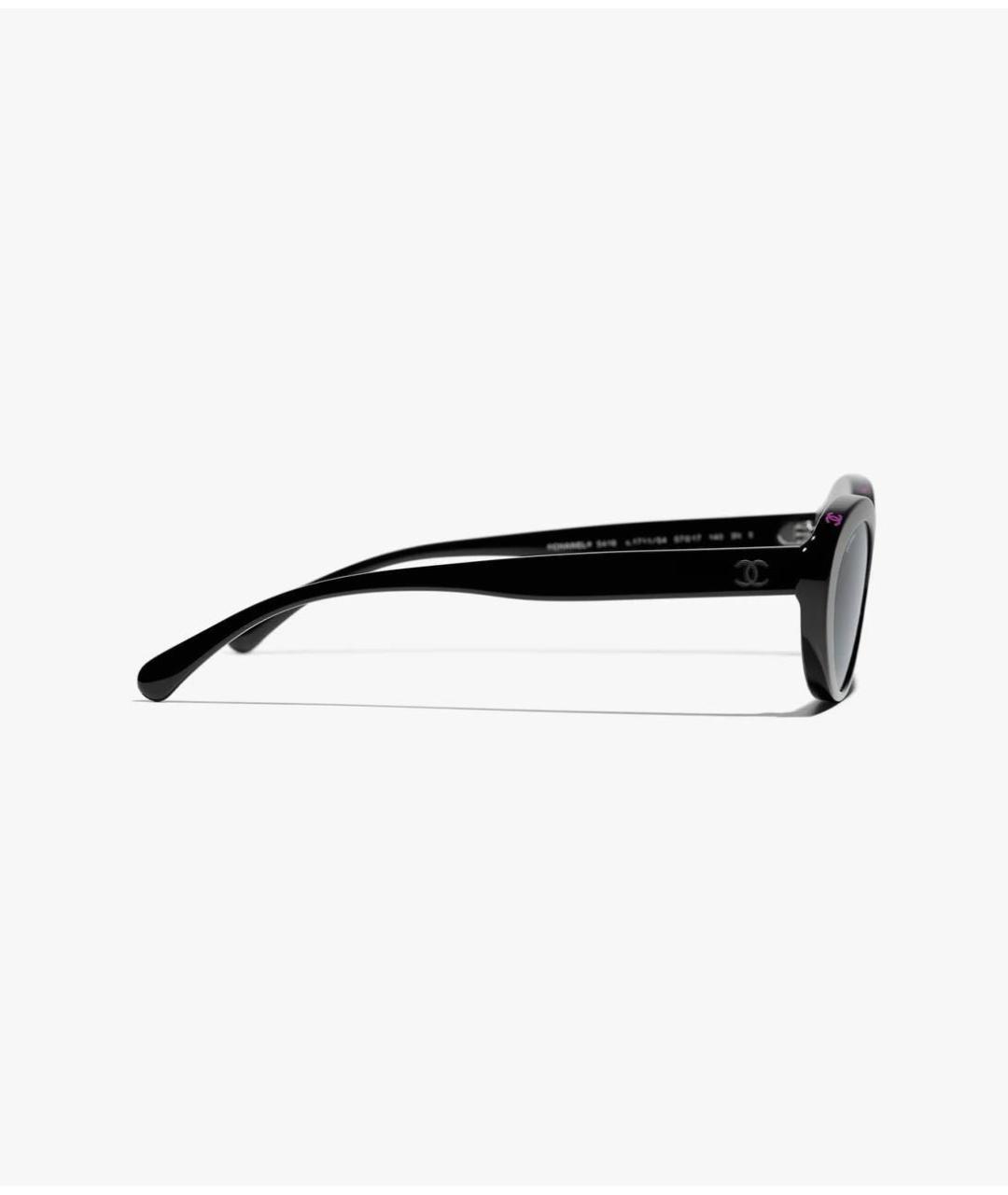CHANEL Черные пластиковые солнцезащитные очки, фото 4
