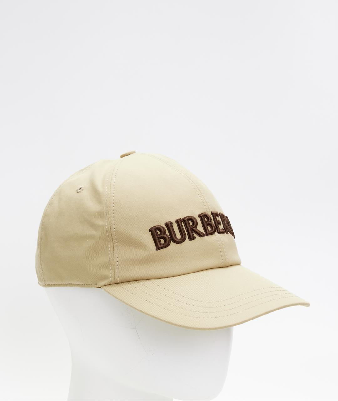 BURBERRY Бежевая хлопковая кепка, фото 3