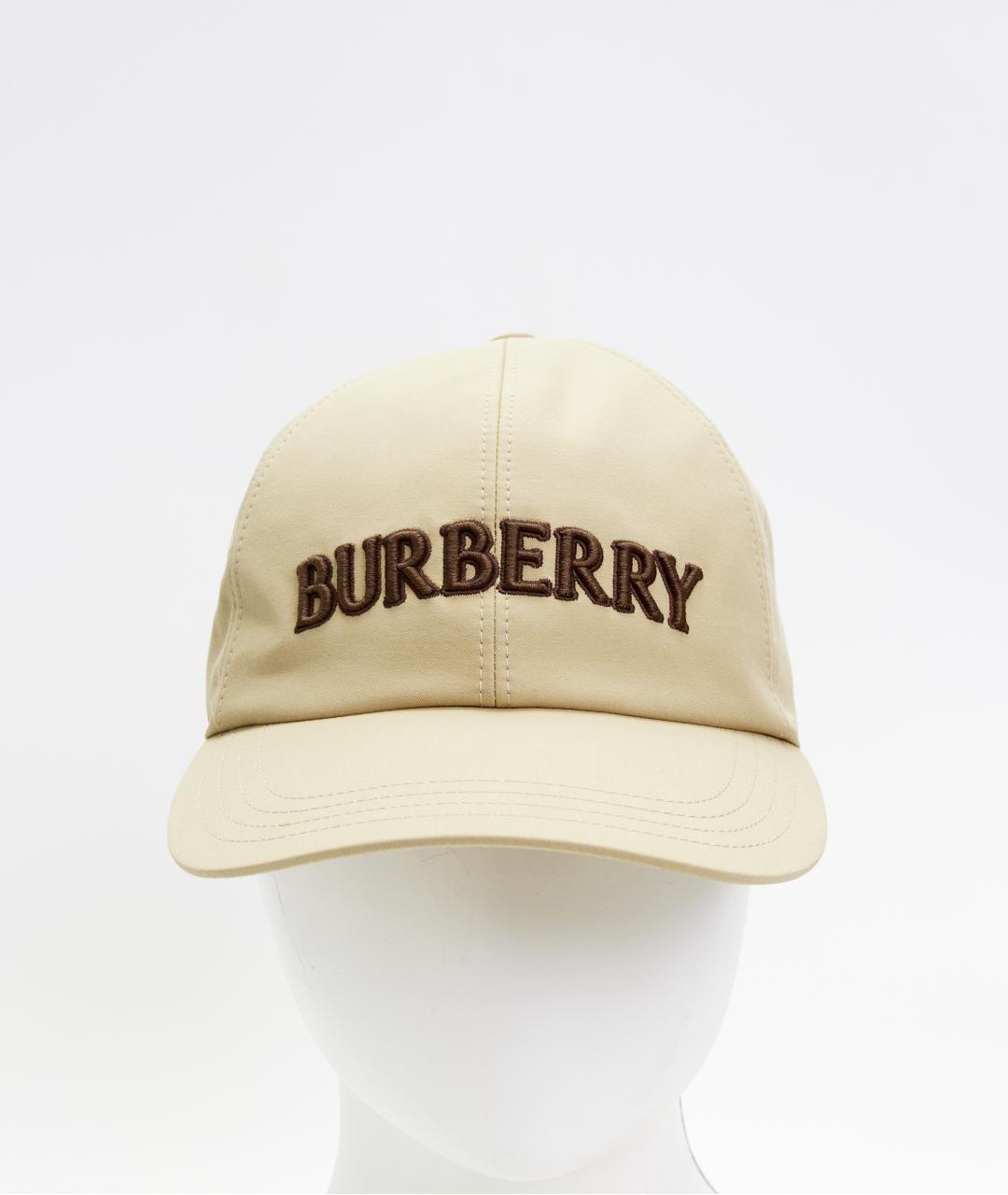 BURBERRY Бежевая хлопковая кепка, фото 2