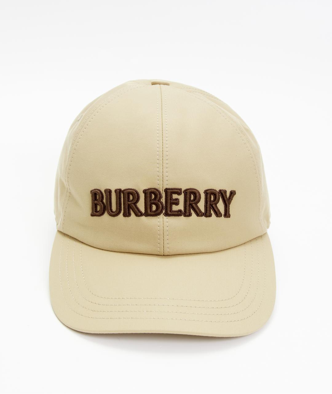 BURBERRY Бежевая хлопковая кепка, фото 8