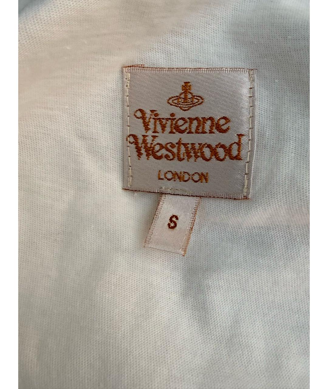 VIVIENNE WESTWOOD Белая хлопковая майка, фото 3