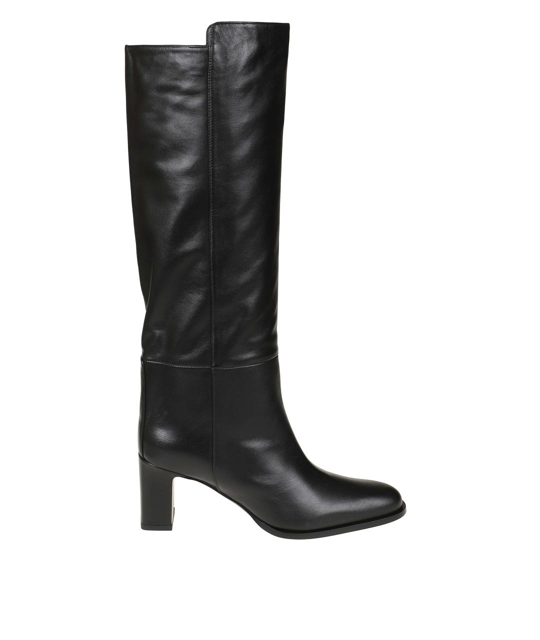 JIMMY CHOO Черные кожаные сапоги, фото 1