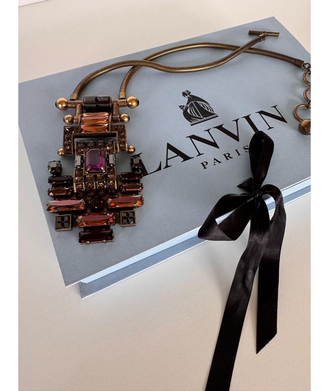 LANVIN Мульти латунное колье, фото 5