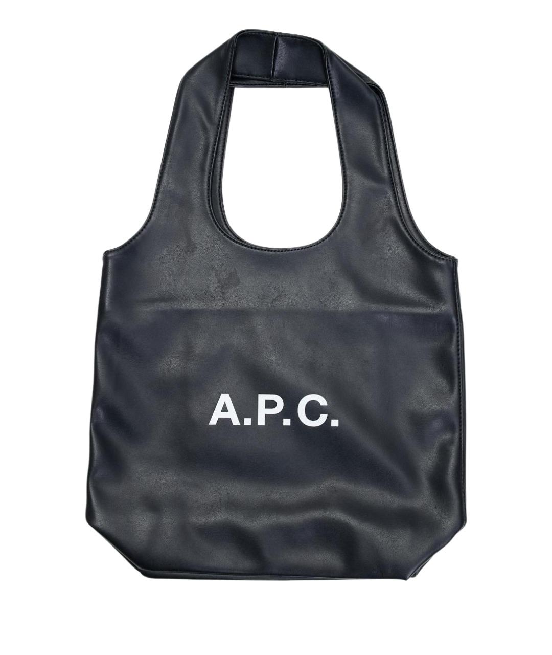 A.P.C. Черная сумка тоут из искусственной кожи, фото 1