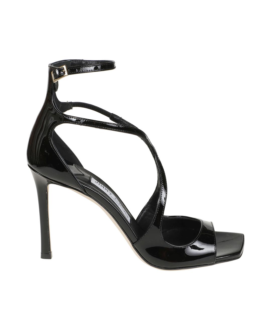 JIMMY CHOO Черные текстильные босоножки, фото 1