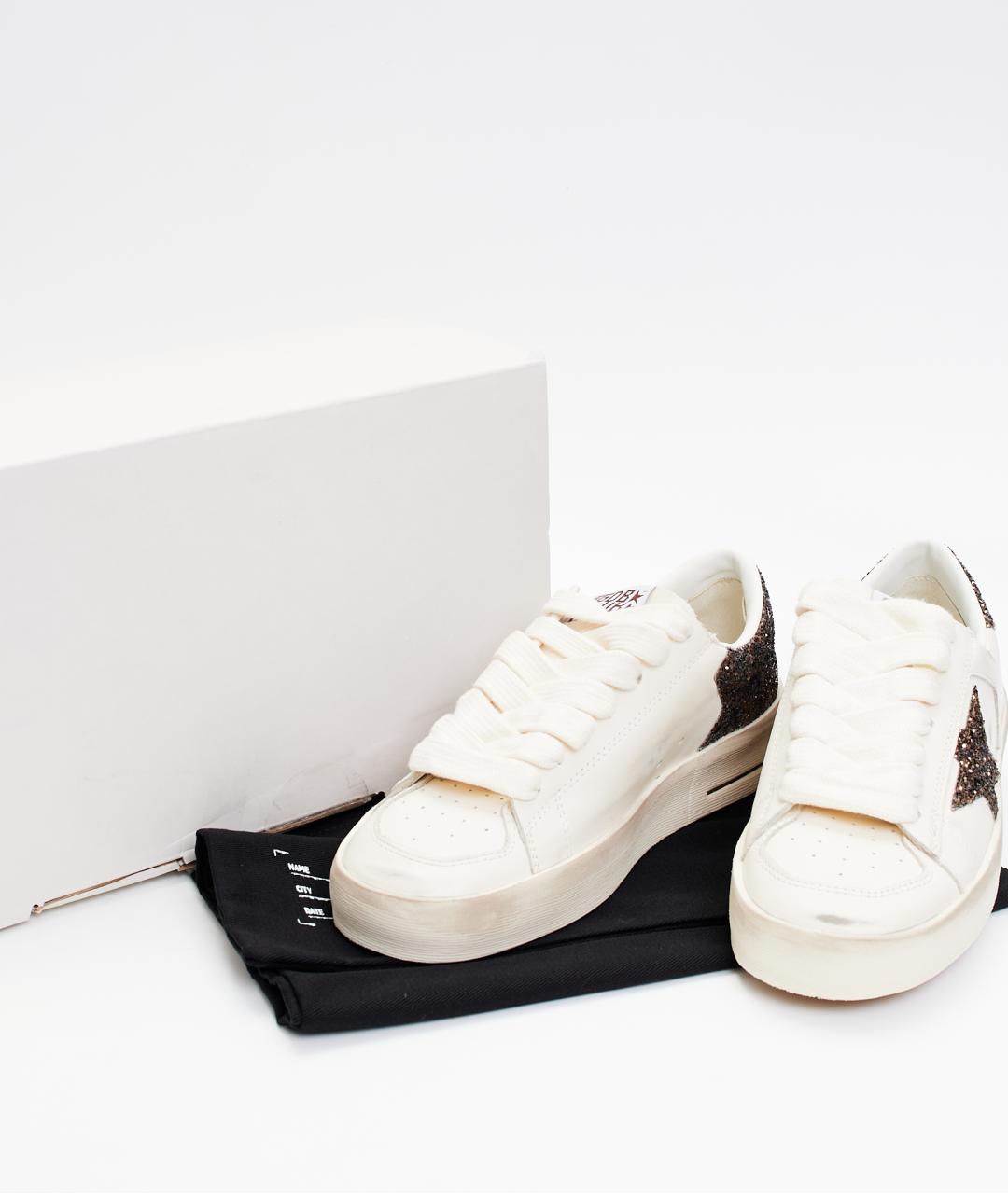 GOLDEN GOOSE Белые кожаные кеды, фото 6