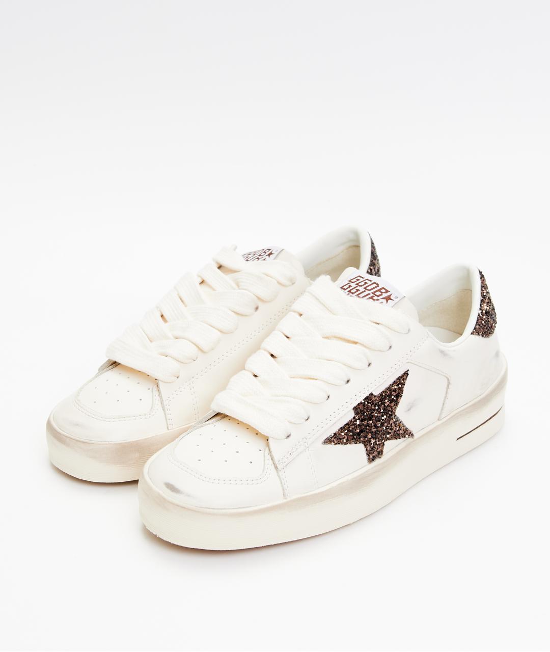 GOLDEN GOOSE Белые кожаные кеды, фото 2