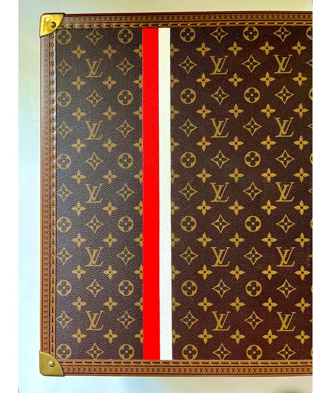 LOUIS VUITTON Коричневый чемодан из канвы, фото 7