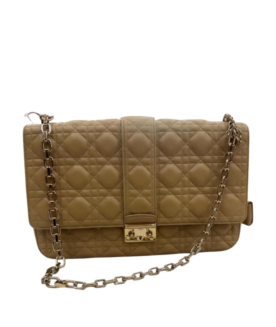 CHANEL Бежевая кожаная сумка через плечо, фото 1