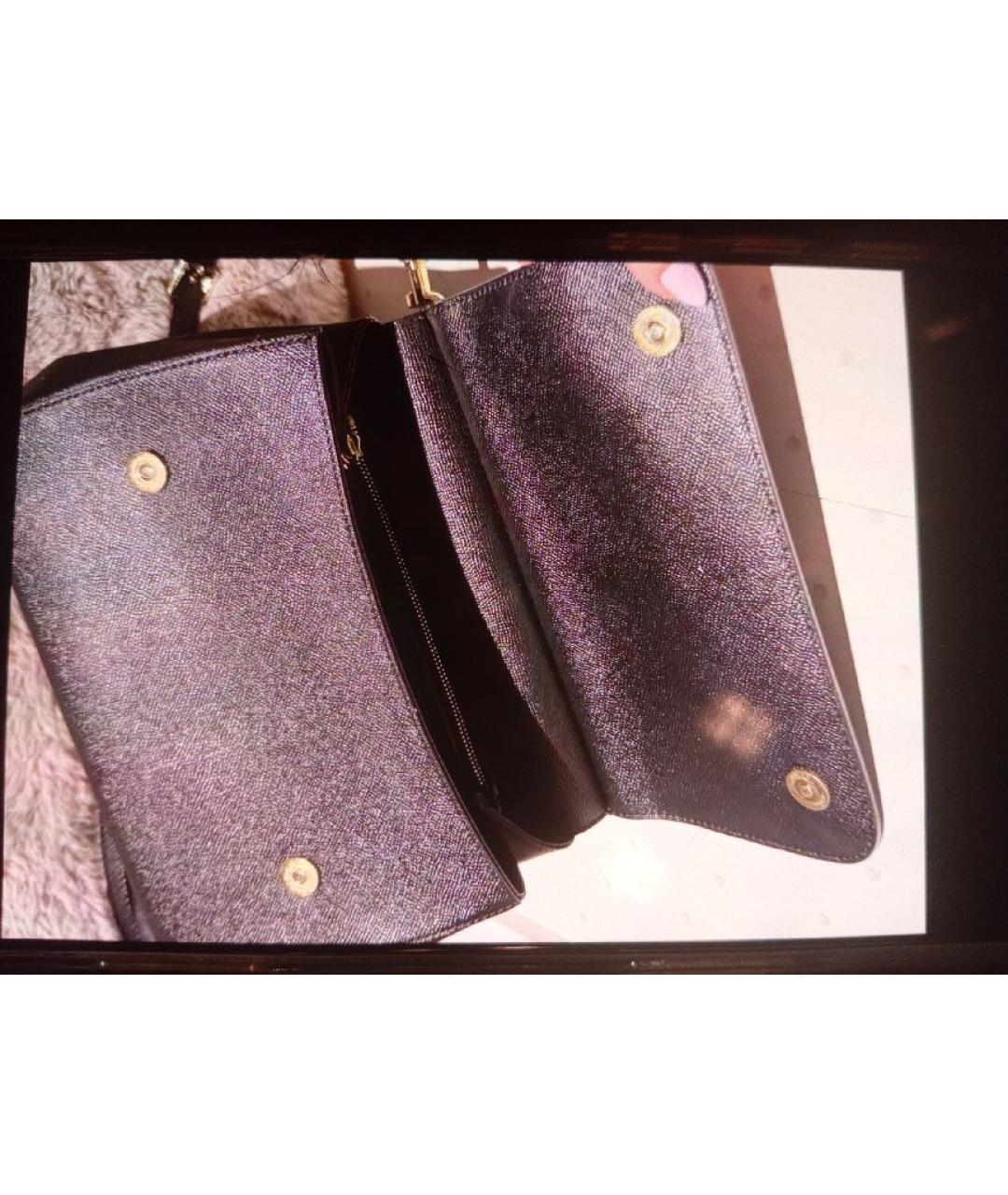 DOLCE&GABBANA Черная кожаная сумка с короткими ручками, фото 3