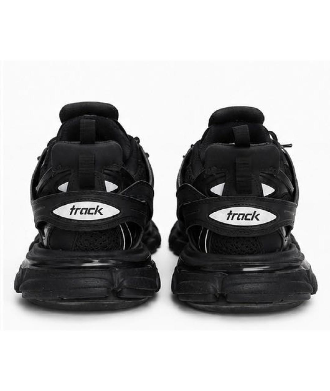 BALENCIAGA Черные кожаные высокие кроссовки / кеды, фото 4