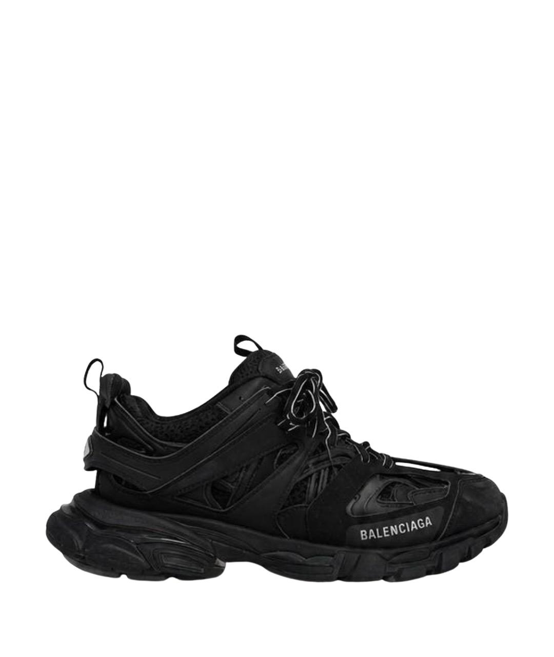 BALENCIAGA Черные кожаные высокие кроссовки / кеды, фото 10