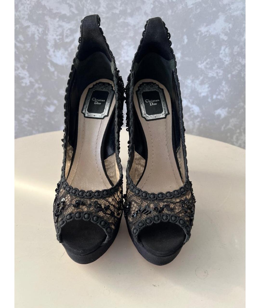 CHRISTIAN DIOR Черные босоножки, фото 2