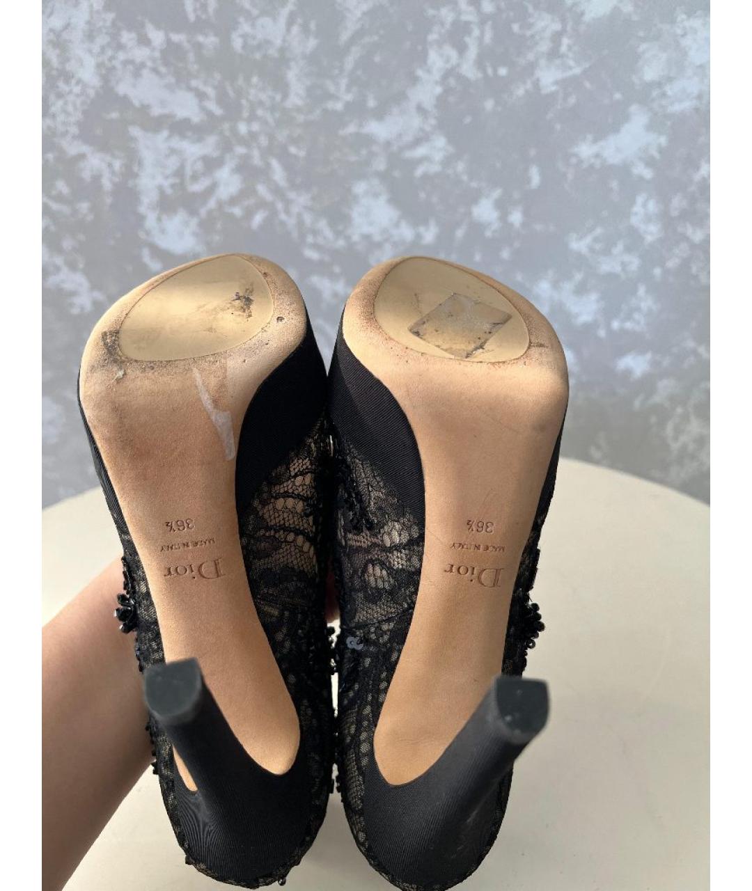 CHRISTIAN DIOR Черные босоножки, фото 8