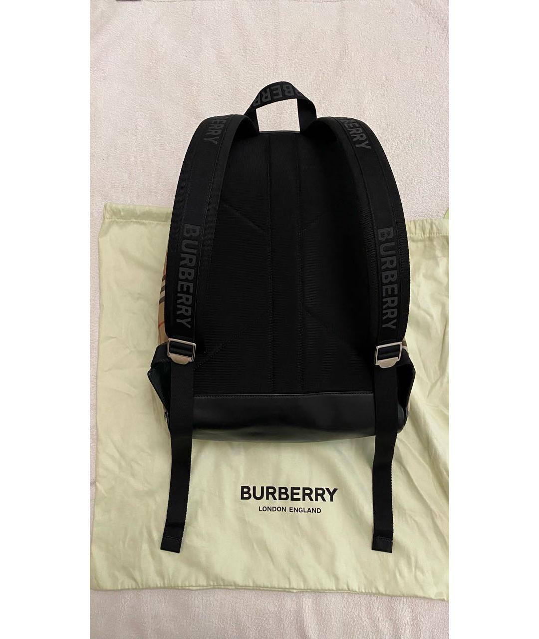 BURBERRY Бежевый нейлоновый рюкзак, фото 4