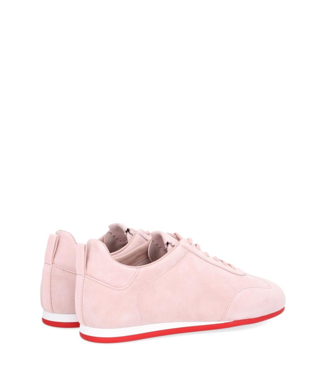 CHRISTIAN LOUBOUTIN Розовые замшевые кроссовки, фото 3