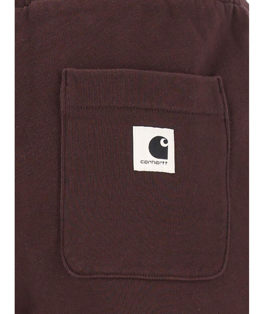 CARHARTT WIP Бордовые хлопковые спортивные брюки и шорты, фото 5