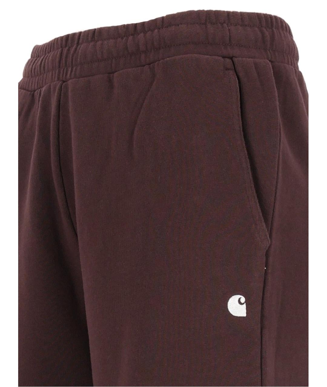 CARHARTT WIP Бордовые хлопковые спортивные брюки и шорты, фото 4