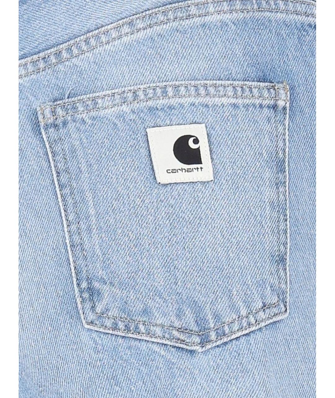 CARHARTT WIP Синие хлопко-полиэстеровые прямые джинсы, фото 4