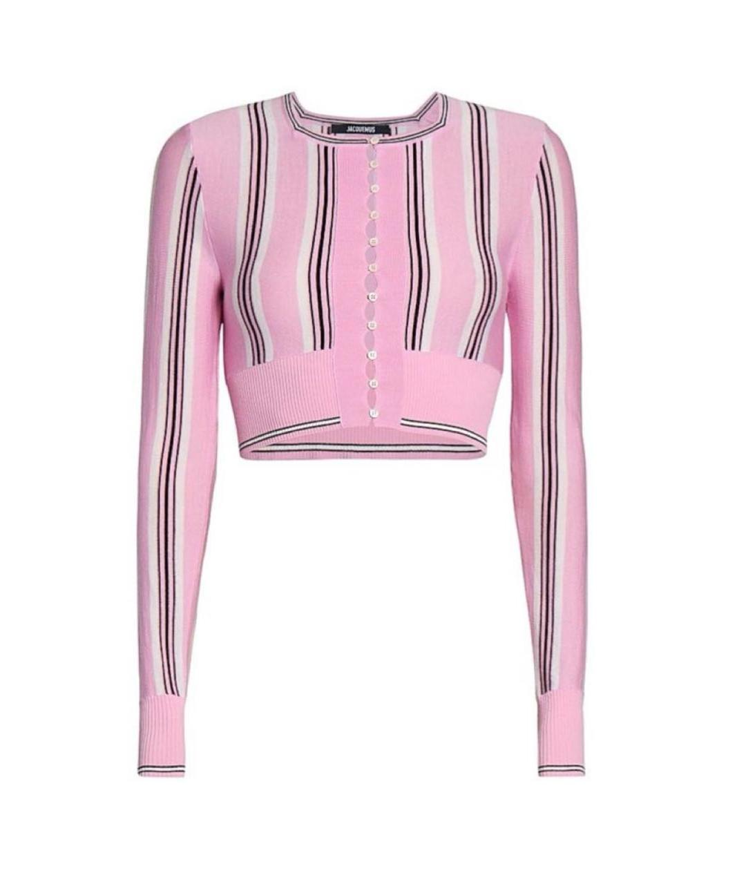 JACQUEMUS Розовый шерстяной кардиган, фото 8