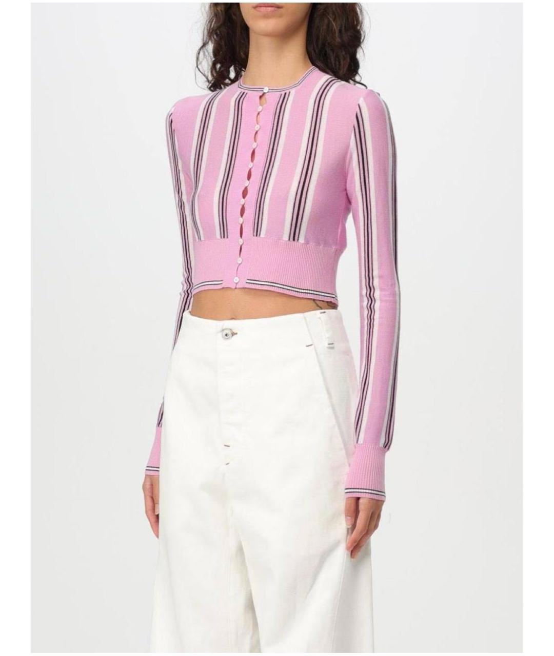 JACQUEMUS Розовый шерстяной кардиган, фото 6