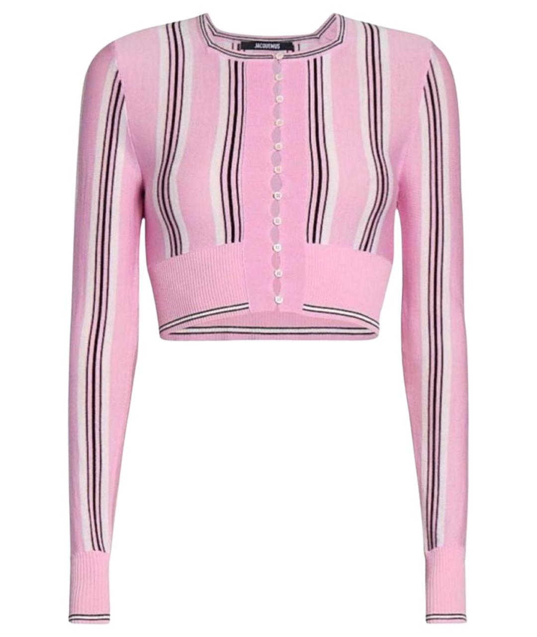 JACQUEMUS Розовый шерстяной кардиган, фото 1