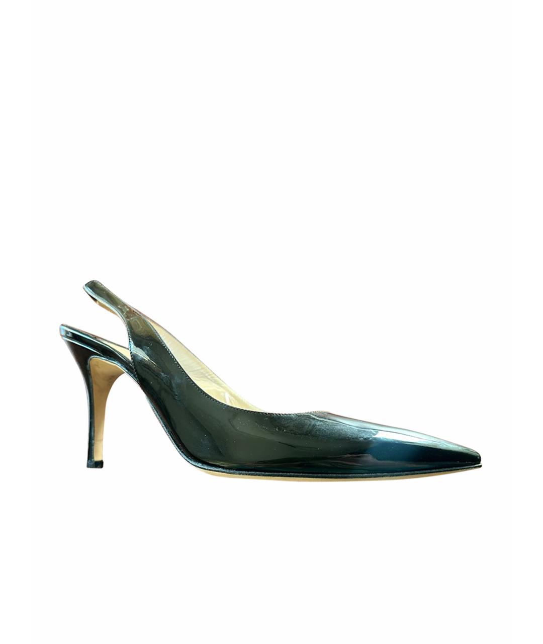 MANOLO BLAHNIK Черные туфли из лакированной кожи, фото 1