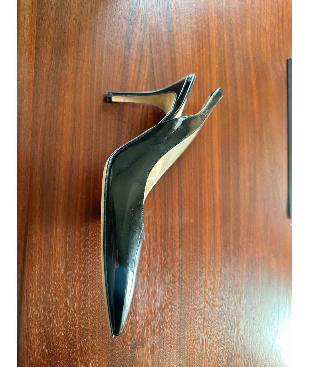 MANOLO BLAHNIK Черные туфли из лакированной кожи, фото 5