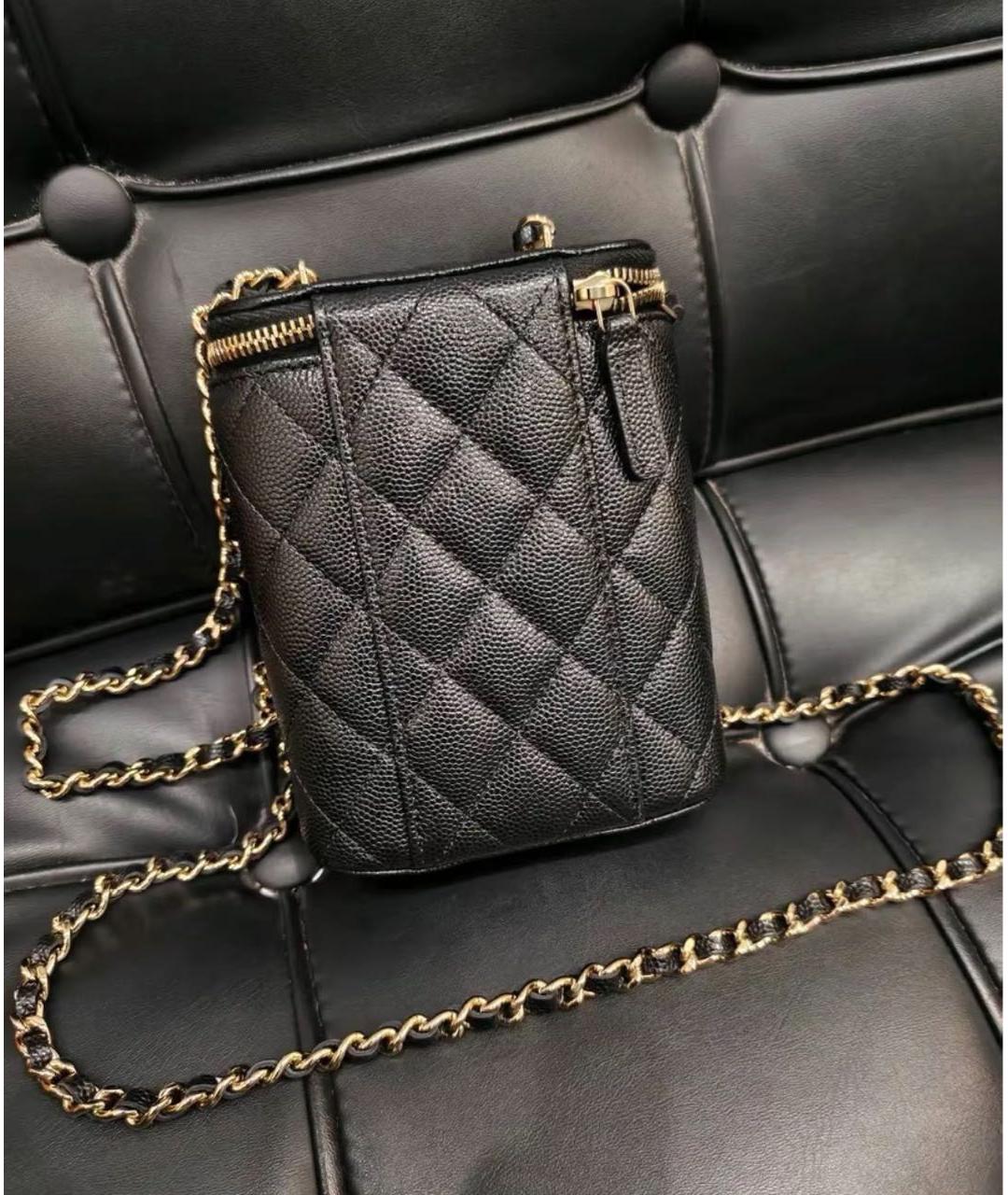 CHANEL Черная кожаная сумка через плечо, фото 3