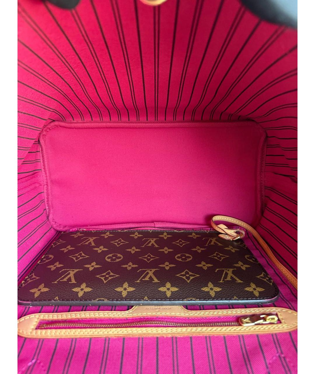 LOUIS VUITTON Коричневая сумка тоут из канвы, фото 3