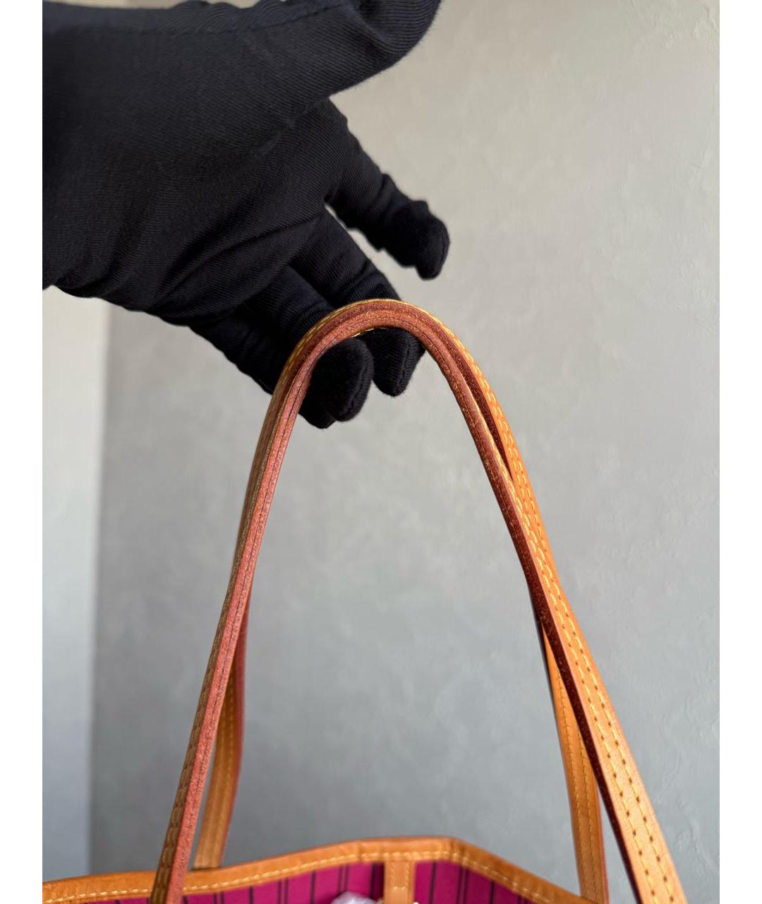 LOUIS VUITTON Коричневая сумка тоут из канвы, фото 7